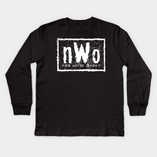 nWo >> new world order Kids Long Sleeve T-Shirt